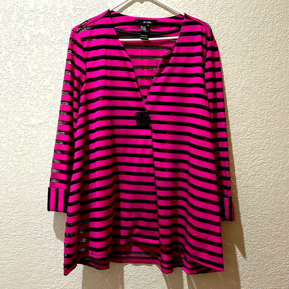 Ali Miles Hot Pink and Black Top or jacket - XL